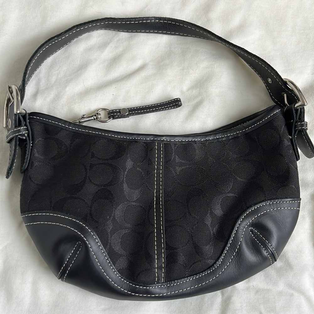 Black coach shoulder bag